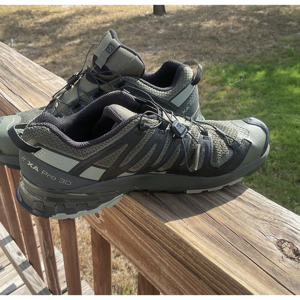 Salomon Men’s Trail Running Shoes XA PRO 3D Size 12.5 Ortholite Green - Picture 10 of 16